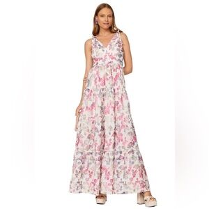 Dress The Population Floral Pearl Maxi Dress